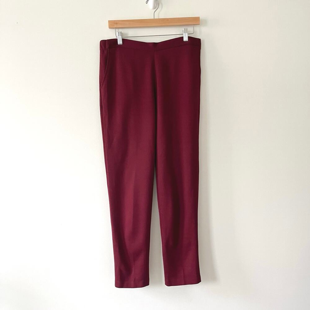 St. John Rich Burgundy Ankle Pants